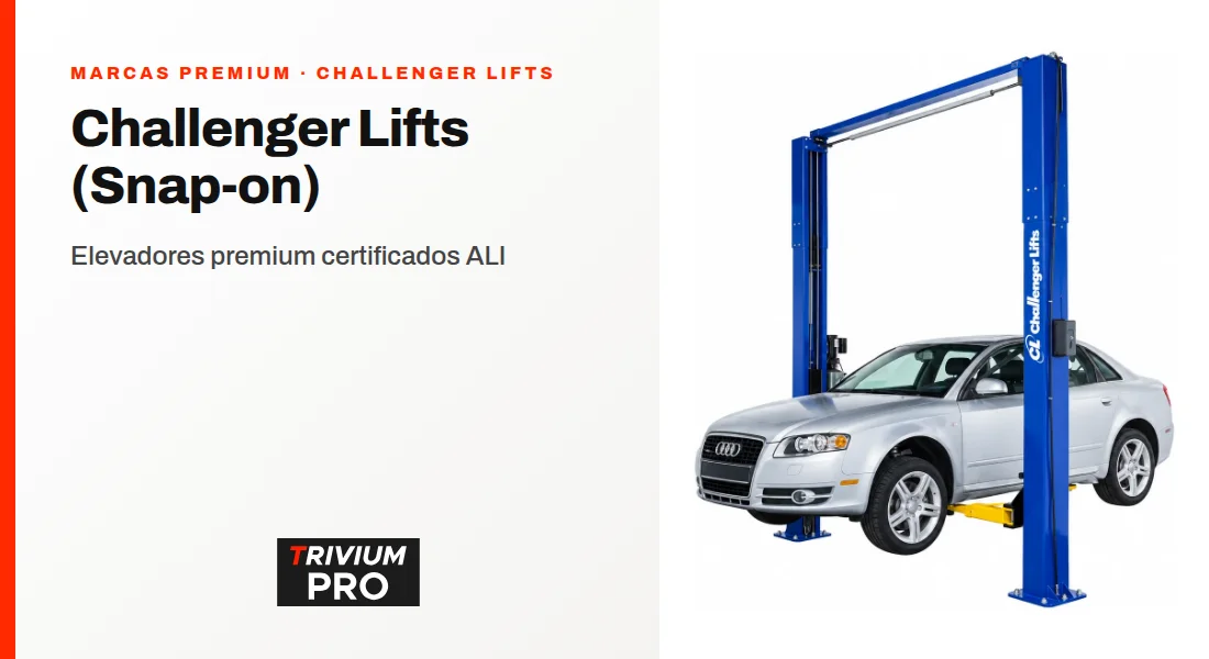 Challenger Lifts (Snap-on): elevadores premium, qué ofrecen y cuándo elegirlos