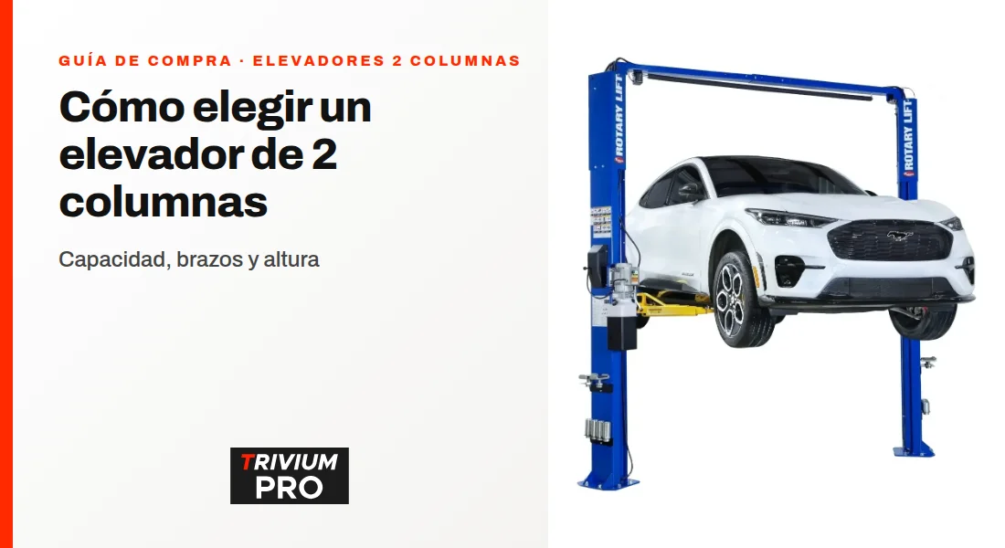 Cómo elegir un elevador de 2 columnas: capacidad, brazos y altura