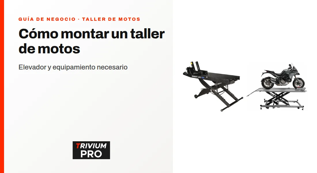 Cómo montar un taller de motos: elevador y equipamiento necesario