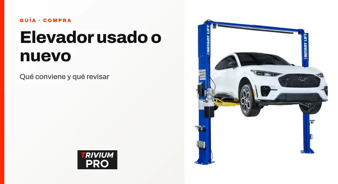 Elevador usado o nuevo: cuál conviene para tu taller