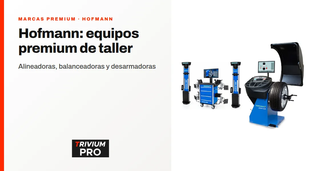 Hofmann: equipos de taller premium (alineadoras, balanceadoras y desarmadoras)