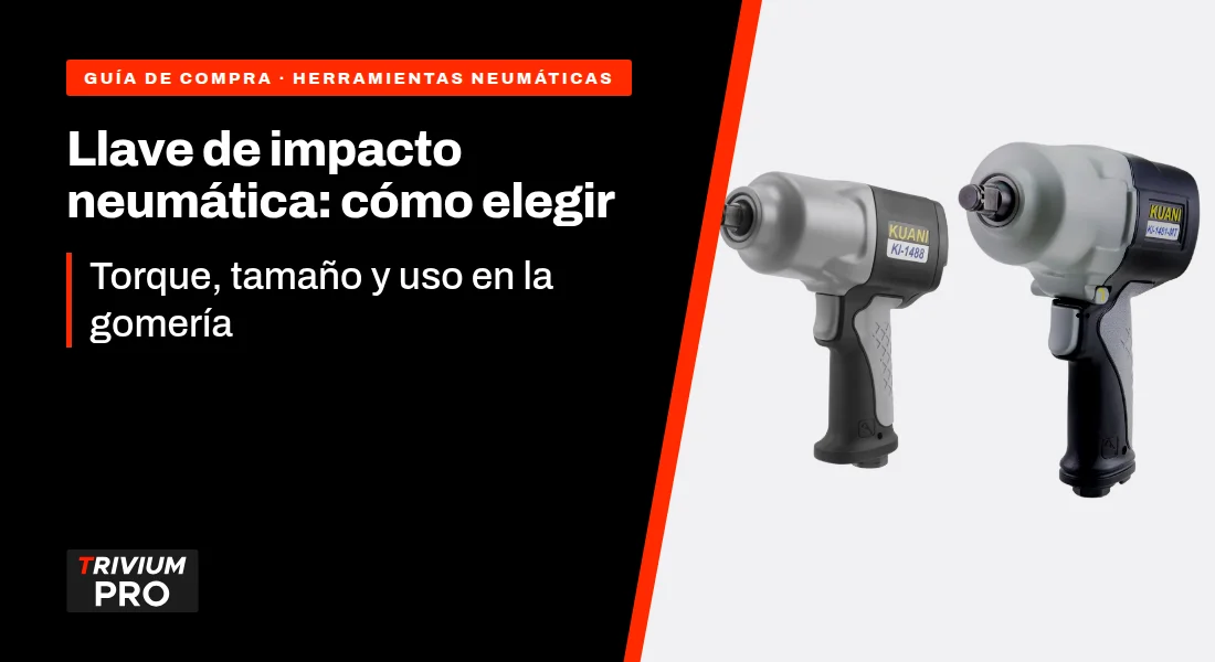 Llave de impacto neumática: cómo elegir torque, tamaño y uso en la gomería