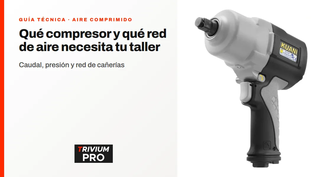 ¿Qué compresor y qué red de aire necesita un taller o una gomería?