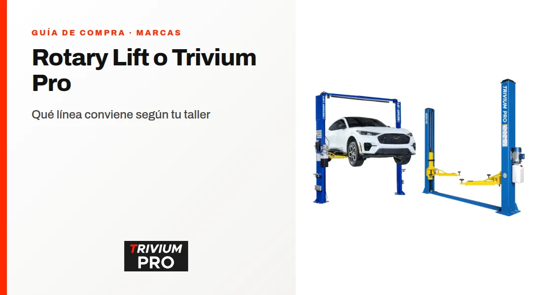 Rotary Lift o Trivium Pro: qué línea conviene según tu taller