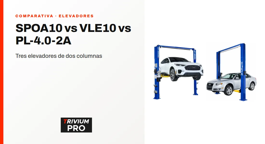 Rotary Lift SPOA10 vs Challenger VLE10 vs Trivium Pro PL-4.0-2A: comparativa