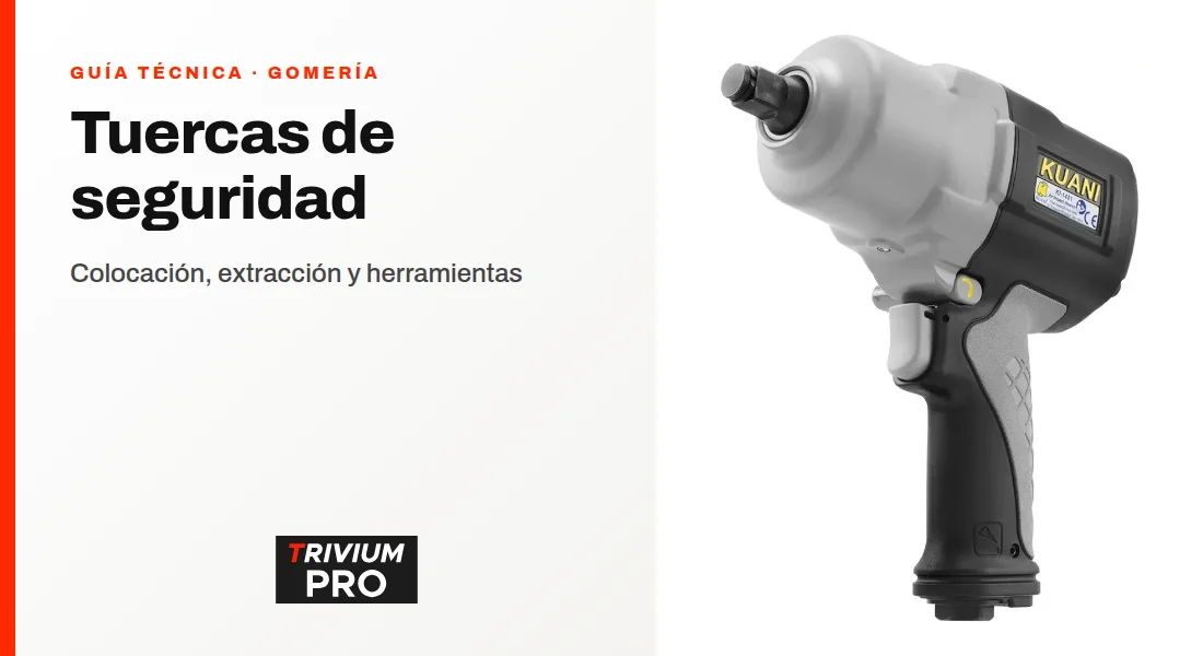 Tuercas y bulones de seguridad en el taller: colocación, extracción y herramientas