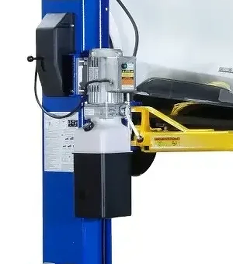 Elevador Dos Columnas 4535 kg - Rotary Lift SPOA10 — Unidad hidráulica y comando montados en la columna