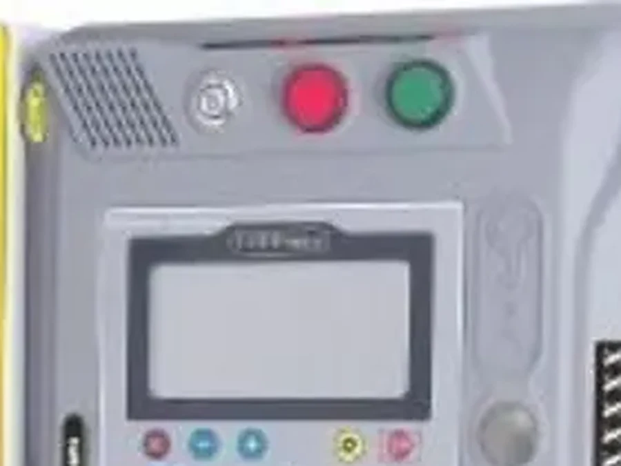 Inflador De Neumáticos Automático — Panel con pantalla LCD y botones de mando